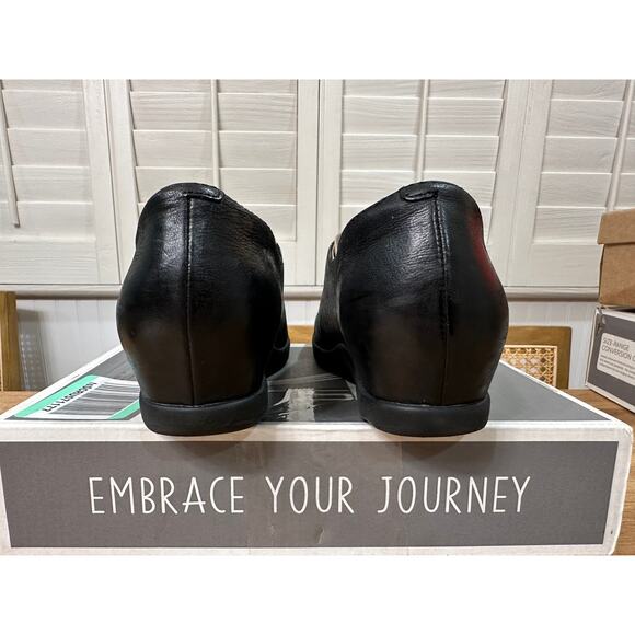 Dansko Marisa Oxford Flats Black Nubuck Leather Size 6.5/7 US 37 EU Arch Support - Picture 9 of 15